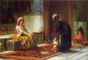 Mother and Child Arabic Frederick Arthur Bridgman Oil Paintings
